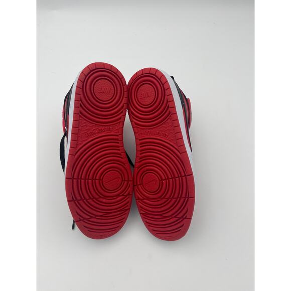 NIB Nike Court Borough Mid 2 Shoes Sneaker, University Red/Black-White, Size 4Y - Picture 5 of 7